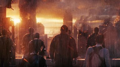 Chris Pratt stars in The Tomorrow War. Pic: Amazon Studios